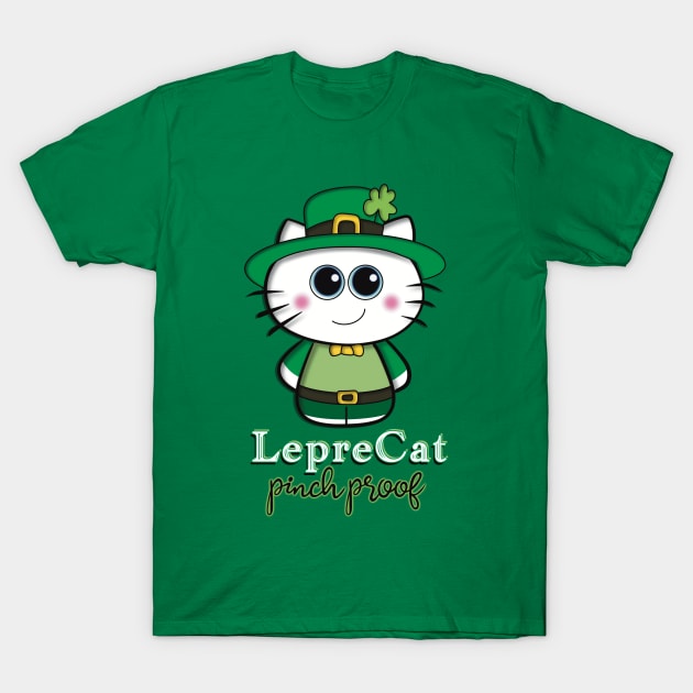 Saint Patrick’s Day Pinch Proof - LepreCat T-Shirt by Creasorz